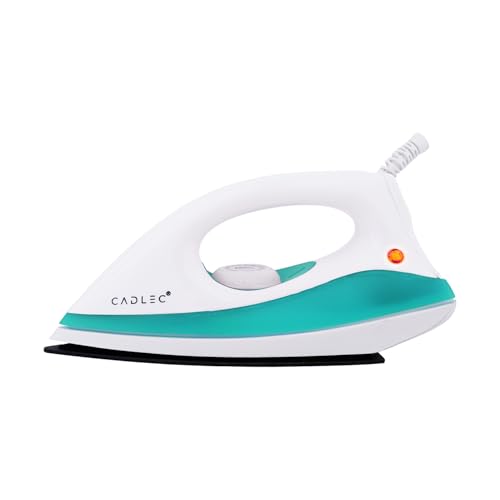 Cadlec Dry Iron Advanced Lightweight With Non-Stick Teflon Coating | 1000W | Sleek Design | 2-Year Warranty