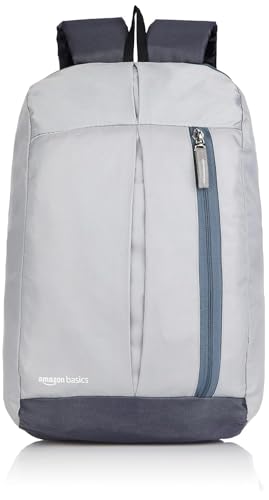 Amazon Basics – Mini Backpack For Outdoor Use (12 L) (Metallic Grey)