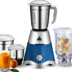 Athots Star 750 W Mixer Grinder(750 W Mixer Grinder With Poly Jar ( Juicer Mixer Grinder ) | 4 Jars | With Blue And White Colors, With Poly Jar For Juice ) ( Mixer Grinder ,)