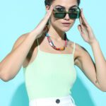 Tokyo Talkies Party Solid Women Green Top