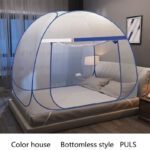 Sks Enterprises Polyester Adults Washable Double Bed, Queen Size Bed, King |Polyester, Foldable Mosquito Net(High Durability Free Saviours| Mosquito Net For Kids (Blue Tent)(Size 6Ft×6.5Ft), Tent)