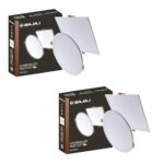 Bajaj Hyperion Led Multi Cct Panel | 5W Round Led Surface Light | Modern Multicolor Lights For Living Room, Bedroom And Hall | White Body (Pack Of 2)