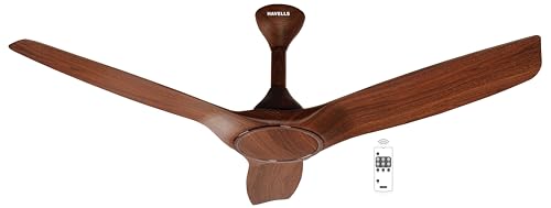 Havells 1200Mm Stealth Wood I Es Ceiling Fan|High Air Delivery,Energy Saving,100% Pure Copper Motor|Auto Modes,Premium Special Finish Iot Fan,Timer Setting|(4 Stars,Pack Of 1,Walnut Cola Chrome)