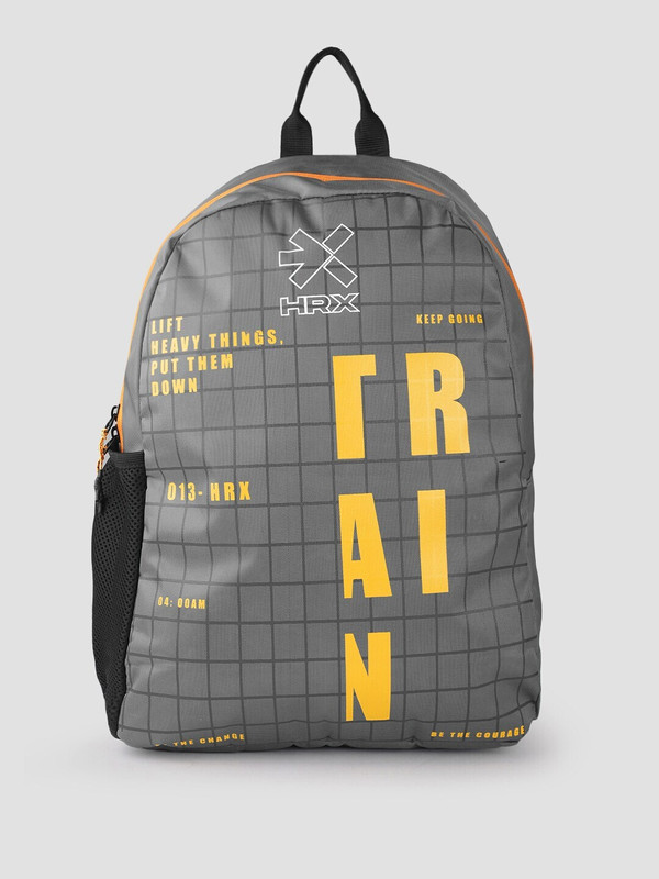 Hrx By Hrithik Roshan Unisex Printed Backpack 23 L Backpack(Grey)