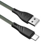 Zebronics Ut300 Usb – Type C Braided Cable, 27 Watts, Rapid Charging, Charge & Sync, 1.5 Meters| Samsung | Oneplus | Xiaomi | Realme | Oppo (Green)