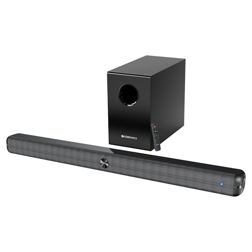 Zebronics 120 Watts Soundbar, Home Theatre, Dual Racetrack Drivers Soundbar, 13.33Cm Subwoofer, Hdmi Arc, Bluetooth V5.1, Usb, Glossy Finish, Wall Mountable (Juke Bar 3910)