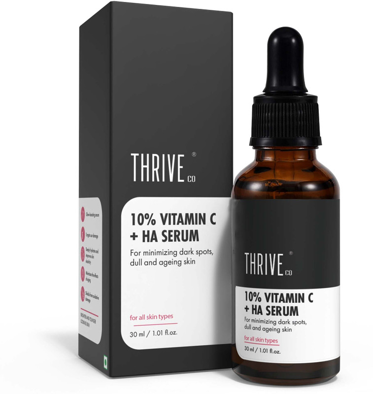 Thriveco 10% Vitamin C Serum With Hyaluronic Acid | Reduces Dark Spots, Dull & Aging Skin(30 Ml)