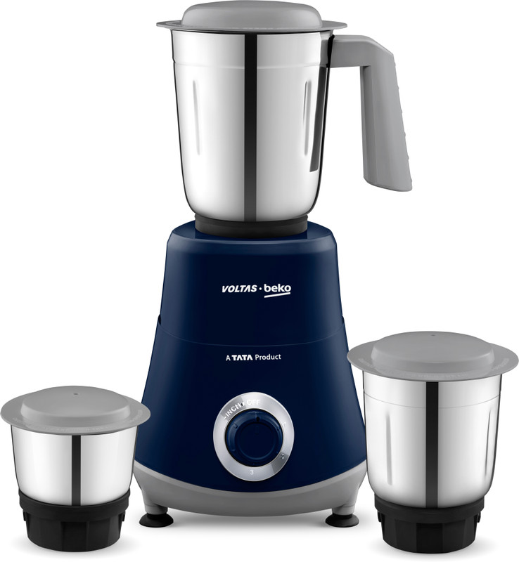 Voltas Beko Powerful With Grindx Technology 500 Watt 500 W Mixer Grinder(G5003Hp-Db | 3 Jars | Dark Blue)