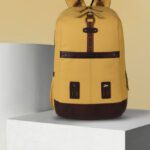 Gear Classic Anti Theft Faux Leather 31 L Laptop Backpack(Yellow)