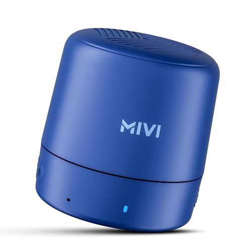 Mivi Play Bluetooth Speakers Wireless With 12 Hours Playtime. Wireless Speaker Made In India With Exceptional Sound Quality, Portable And Built In Mic-Blue