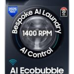 Samsung 9 Kg, 5 Star, Ai Control, Ai Ecobubble, Super Speed, Wi-Fi, Hygiene Steam With Inbuilt Heater, Digital Inverter, Fully-Automatic Front Load Washing Machine (Ww90Dg6U24Astl, Navy)
