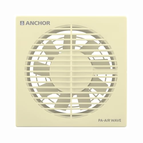 Anchor By Panasonic Air Wave 150Mm Exhaust Fan, Pipe Series Exhaust Fan For Kitchen, Bathroom, Cutout Size 152Mm Dia., Ivory