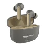 Amazon Basics Tws In-Ear Earbuds (Ab-A8) With Fast Charging Up To 50 Hours Of Playtime | Dual 10Mm Driver | Ipx4 Water-Resistance | Bluetooth 5.3 | Charging Case With Mic | Touch Control (Beige)
