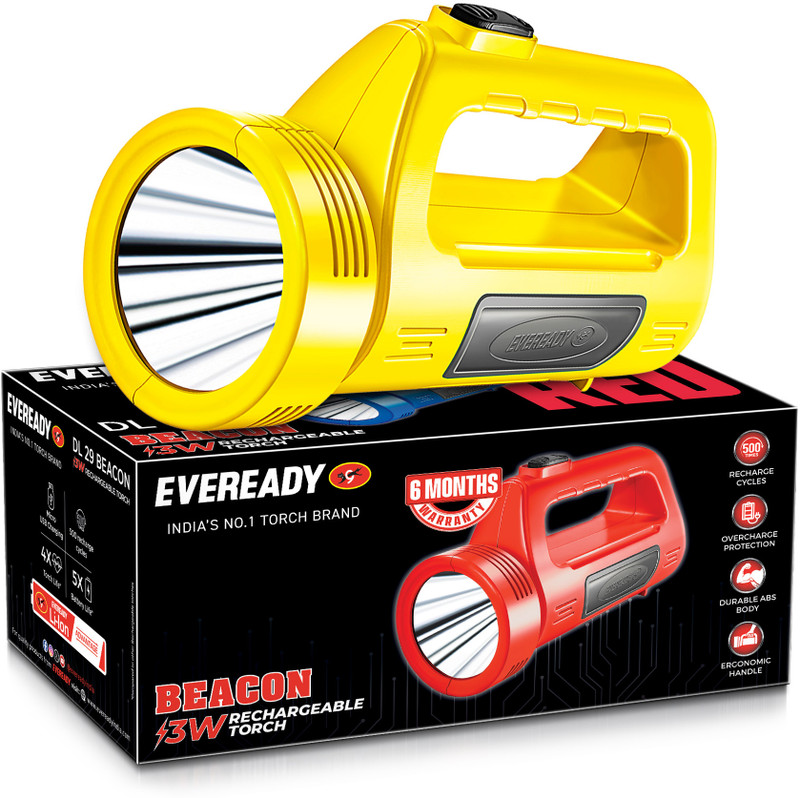 Eveready Beacon Dl 29 3W Led Torch Torch(Multicolor, 16.3 Cm, Rechargeable)