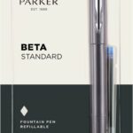 Parker Beta Standard Grey Chrome Trim Fountain Pen