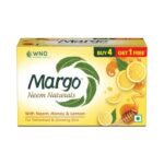 Margo Neem Naturals Soap With Goodness Of 1000 Neem Leaves (100Gm X Pack Of 5) | Enriched With Honey & Lemon | Soap For Refreshed & Glowing Skin [100Gm X 5]