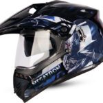 Steelbird Sbh-13 Transformers Megatron Isi Certified Off Road Full Face Helmet For Men Motorbike Helmet(Matt Black Grey With Inner Sun Shield)