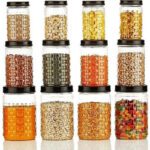 Flipkart Smartbuy Plastic Grocery Container  – 300 Ml, 650 Ml, 1200 Ml(Pack Of 18, Black)