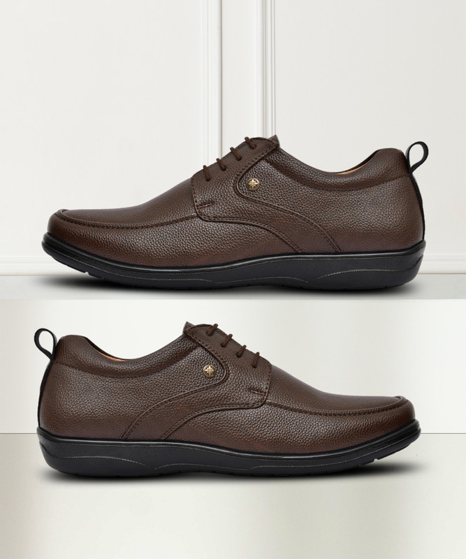 Restroad Brown Formal Shoe Lace Up For Men(Brown , 6)