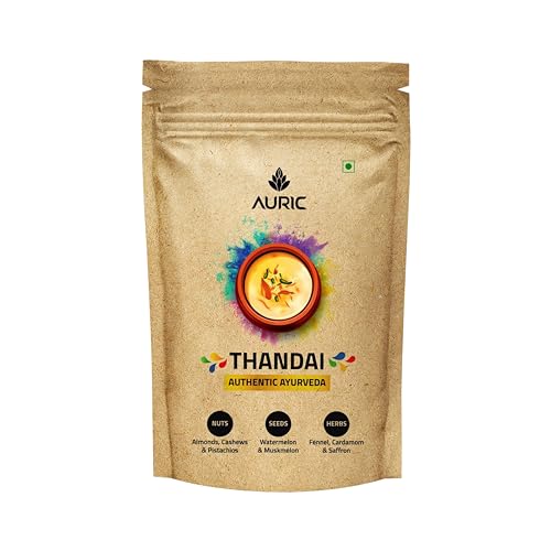 Auric Instant Ayurvedic Thandai | 100 Grams | Immunity Booster | Authentic Ingredients (Almonds, Cashews, Pistachios, Cardamom And Saffron)