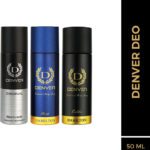Denver Pride, Black.Code Original & Caliber Nano Deodorant Spray  –  For Men(150 Ml, Pack Of 3)