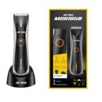 Ant Esports Mgk1850 Beard, Body, Pubic Hair Grooming, Waterproof,No Nicks With Ceramic Blades,Shower Friendly Ipx5 Water Resistant,Led Display, 2 Speed Settings, Led Torch, Dock,Skin Protective Comb