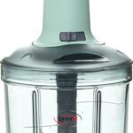 Offyx Hand Push 900 Ml With 4 Stainless Steel Blades Vegetable & Fruit Chopper(1 Bowl With Lid, 1 Cutter 4X Blade, 1 Handle)
