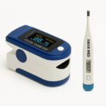 Aman Med Pulse Oximeter With Digital Thermometer Health Care Appliance Combo Pulse Oximeter(White)