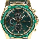 Luba Himt Hiimt-2502 Plain Green Dial & Green Genuine Leather Strap For Boys (Not A Chronograph) Analog Watch  – For Men