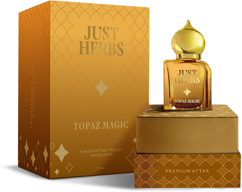 Just Herbs Topaz Magic Premium Attar, Non-Alcoholic , Long Lasting Floral Attar(Amber)