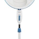 Havells 400Mm Gatik Pro Pedestal Fan | 120 Ribs Guard Safety, Smooth Oscillation, Heavy Base For Stability, Isi Marked | 2 Year Warranty, (Blue)