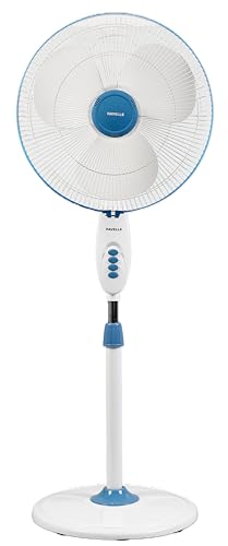 Havells 400Mm Gatik Pro Pedestal Fan | 120 Ribs Guard Safety, Smooth Oscillation, Heavy Base For Stability, Isi Marked | 2 Year Warranty, (Blue)