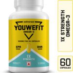 Youwefit Omega-3 Fish Oil | 1000Mg Daily Strength Fish Oil Capsules | No Fishy Burps(60 Capsules)