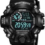 Selloria Silicone Digital Watch Shockproof Multi-Functional Automatic Black Color Strap Waterproof Digital Sports Watch For Mens Kids Watch For Boys, Men Pack Of 1, Water Resistance