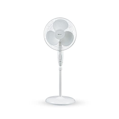 Bajaj Esteem 400 Mm Oscillating Pedestal Fan For Home | Stand Fan With Tilt Mechanism | Voltage Protection | 100% Copper Motor | High Air Delivery | 3-Speed Control | 2 Yrs Warranty 【White】