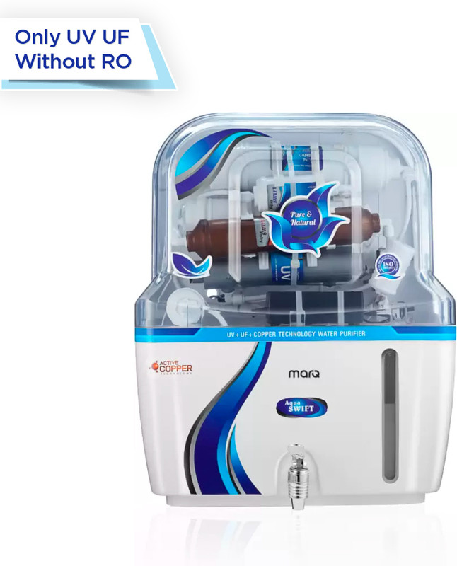 Marq By Flipkart Innopure Uv Without Ro 12 L Uv + Uf + Minerals + Copper Water Purifier(White And Blue)