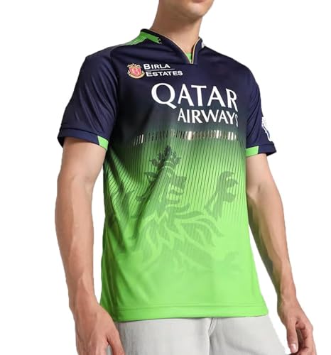 Rcb Jersey New 2025 Ip Virat 18 Jersey 2025 For Men(Kid’S, Boy’S & Men’S) (Xs, Green)