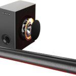 Egate Enigma 306 | Led Light Soundbar Subwoofer Speaker | 3 Eq Mode Quad Drive Setup 210 W Bluetooth Home Theatre(Black, 2.1 Channel)