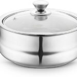 Classic Essentials Stainless Steel Royal Double Wall Insulated Serving Casserole With Glass Lid, Thermoware Casserole(800 Ml)