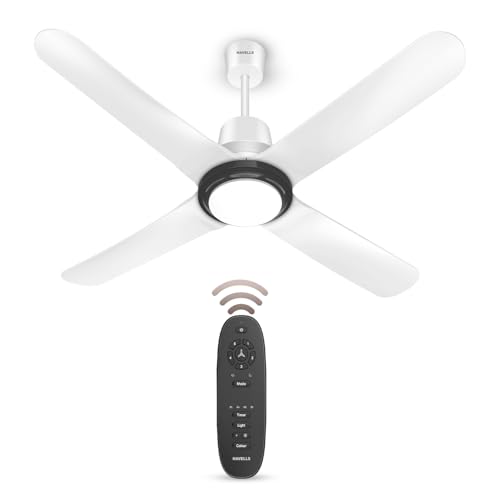 Havells 1200Mm Libeccio Underlight Bldc Motor Ceiling Fan | Remote Controlled, High Air Delivery Fan | 5 Star Rated, Upto 60% Energy Saving, 2 Year Warranty | (Pack Of 1, Pearl White)