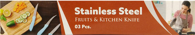 Macarize 3 Pc Plastic, Steel Knife Set