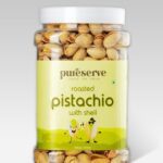 Pureserve Premium Roasted & Salted Pistachios 500G – Crunchy Blend | Protein-Rich, Gluten-Free Healthy Snack