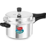 Pigeon By Stovekraft Aluminium Pressure Cooker 5 Litre Non Induction Base Outer Lid Cooker (Silver, 12737)