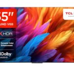Tcl 139 Cm (55 Inches) Metallic Bezel-Less Series 4K Ultra Hd Smart Led Google Tv 55V6B (Black)