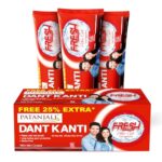 Patanjali Dant Kanti Fresh Active Gel Toothpaste With Mint Crystal 300G, Makes Teeth Strong, Tightens Gums, Gives Cavity Free Smile