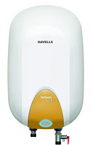 Havells Instanio Prime 15 Litre Storage Water Heater (Geyser)| Temp. Sensing Color Changing Led Indicator | Glass Coated Anti Rust Tank| Warranty: 5 Year On Tank | High Rise Compatible (White Mustard)