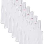 Rupa Jon Sleeveless Vest For Men, 100% Cotton Material, Round Neck, Pack Of 9 White