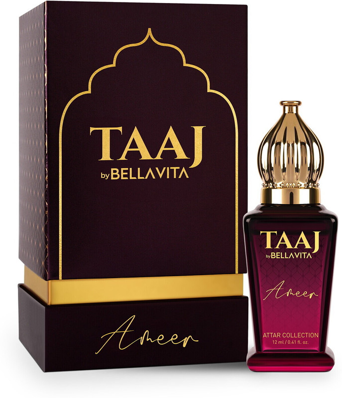 Bellavita Taaj Ameer Attar|Unisex Non-Alcoholic Roll-On Attar|With Lemon & Woody Notes| Floral Attar(Musk)