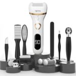 Lifelong Callus Remover For Feet With Pedicure Kit, Callus Remover For Feet Electronic, Callusremover, 3 Roller Heads, 2 Speeds & Rechargeable Battery Display, Foot Callus Filer(Llpcw105, White)