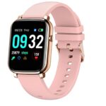 French Connection F1 (Color : Pink ) Touch Screen Unisex Metal Case Smartwatch With Heart Rate & Blood Pressure Monitoring,Upto 14 Days Active Battery Life And Silicone Strap